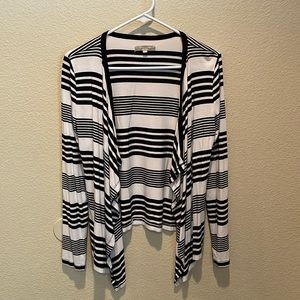 Joan Vass black/white cardigan